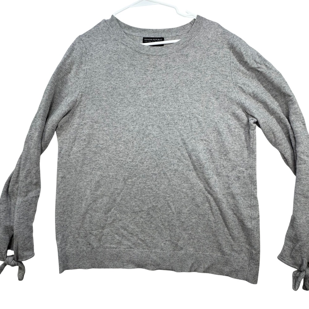 Banana Republic Filpucci Sweater Womens XL Gray Italian Yarn Minimalist Neutral